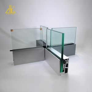 ZHONGLIAN-Perfil de balaustrada LED de aluminio, vidrio de 10-20MM para balcón, Puente o <span class=keywords><strong>terraza</strong></span> - Product Image 4