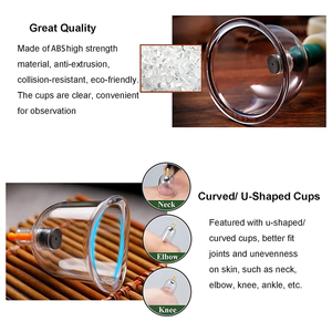 Wholesale Vacuum Cupping with <b>Pumping</b> Gun <b>Suction</b> Cups Back Body Cup Detox Anti Cellulite Cans Healthy Care Jars - Product Image 6
