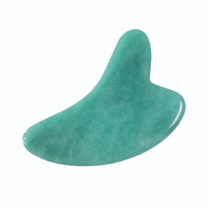 Healing Green Aventurine Heart Dolphin Gua Sha Scraper Lucky Stone Facial <b>Massager</b> for Stress Relief - Product Image 4