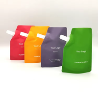 Sachets à bec verseur 50ml 100ml, sachets de recharge cosmétiques pour savon liquide, sachets à bec verseur mats à fond plat