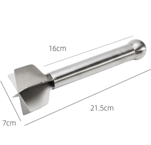 Triturador de carne de acero inoxidable con 6 cuchillas, herramienta para picar carne molida, machacador de patatas con mango, triturador de hamburguesas - Product Image 2