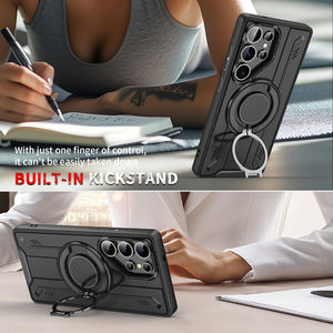 Venta caliente a prueba de golpes soporte oculto soporte magnético funda de teléfono para <span class=keywords><strong>Samsung</strong></span> <span class=keywords><strong>Galaxy</strong></span> <span class=keywords><strong>S22</strong></span> S23 S24 Plus S25 <span class=keywords><strong>Ultra</strong></span> funda de teléfono - Product Image 3