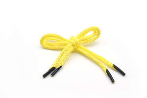 Custom Nylon/Cotton Coated Round Hollow Packaging with Plastic Tips Woven <b>Braided</b> <b>Cord</b> String Rope for Shoes Bags Garments - Product Image 4