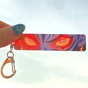 Luminous Acrylic <b>Keychain</b> Long Strip Glowing Eye Pattern Pendant Cartoon <b>Anime</b> Merchandise Accessories - Product Image 1
