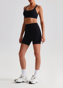 Nuovo Design Cross Back sport reggiseno lifting <span class=keywords><strong>pantaloncini</strong></span> da corsa 2 pezzi Set di abbigliamento sportivo Set di Yoga Activewear - Product Image 5