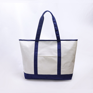 DIY Large Capacity <b>Canvas</b> <b>Tote</b> Bag Custom Logo Blue Vintage Fashion Style for Ladies-Portable Shopping & Travel Organizer Summer - Product Image 4