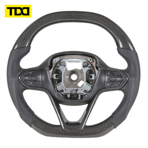 Volant de voiture en cuir et fibre de carbone personnalisé TDD adapté au volant I8 - Product Image 3