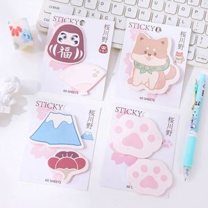 Kawaii <b>Sticky</b> <b>Notes</b> Set Cute Stationery Mini Memo Pad School Supplies Notepad Self-Adhesive - Product Image 1