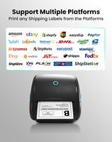 Mesin cetak Label gulung pengiriman termal langsung Usb 110mm 203dpi totpos 4x6 inci Printer Label termal