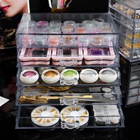 Organisateur de maquillage en acrylique pliable en gros boîte à bijoux fonctionnelle avec tiroirs pour stockage organisateur empilable de rouge à lèvres cils