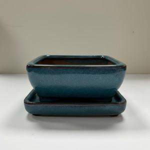 Macetas de Cerámica Yixing al por Mayor, Pequeñas, Multi-Estilo, Porcelana con Esmalte Azul, Duraderas, Biodegradables, para Jardín y Hogar - Product Image 1