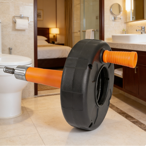 Desatascador <span class=keywords><strong>de</strong></span> inodoros y bañeras <span class=keywords><strong>de</strong></span> alta calidad OEM, herramientas manuales en espiral para limpieza <span class=keywords><strong>de</strong></span> tuberías <span class=keywords><strong>de</strong></span> drenaje, color amarillo - Product Image 2