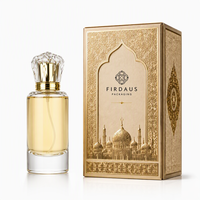 Firdaus Arabian Royal - Envase de Perfume Metalizado de Lujo, Botella de Vidrio Vacía con Logotipo Personalizado y Pulverizador