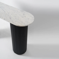 Table console en marbre nervuré minimaliste nordique moderne SWT Home pour salon