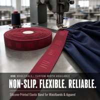 Bande élastique en silicone imprimée avec logo personnalisé, ceinture en caoutchouc jacquard, bande extensible antidérapante pour vêtements, sous-vêtements, vêtements de sport