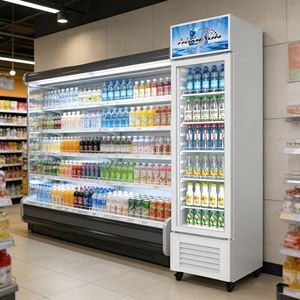 Réfrigérateur vertical vitrine à <span class=keywords><strong>dégivrage</strong></span> <span class=keywords><strong>automatique</strong></span>, refroidissement rapide des boissons, réfrigérateur commercial pour boissons - Product Image 2
