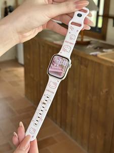 Nuevo patrón de gatito de amor en relieve Linda <span class=keywords><strong>correa</strong></span> de silicona <span class=keywords><strong>Correa</strong></span> pulsera para <span class=keywords><strong>Apple</strong></span> Series 11 10 9 SE <span class=keywords><strong>Ultra</strong></span> 2 Accesorios - Product Image 4