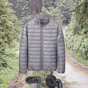 Chaqueta Safari DAN5724 de Color Sólido para Hombre, Talla Grande, Cierre de Cremallera, Tela de Lona Impermeable, Informal, para Invierno - Product Image 3