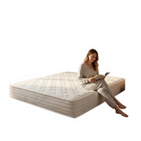 Matelas de luxe Hilton cinq étoiles pour la maison, avec ressorts ensachés et surmatelas en latex, soutien lombaire et dorsal, confort moyen-ferme pour chambre à coucher