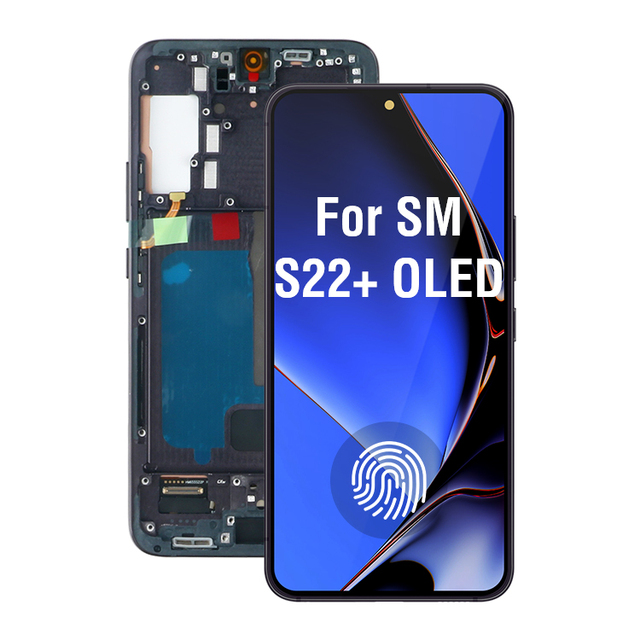 6.55inch OEM Display LCD for Samsung S22+ 5G SM-S906 Small Size AMOLED Screen with Frame Support Fingerprint 60Hz Replacement