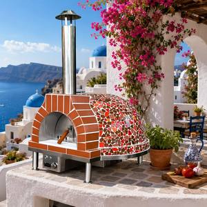 <span class=keywords><strong>Forno</strong></span> Pizza Commerciale Grande da Esterno in Acciaio Inossidabile, Attrezzatura per Forni Pizza Commerciali da Esterno a Cupola in Mattoni, a Gas e Legna - Product Image 1
