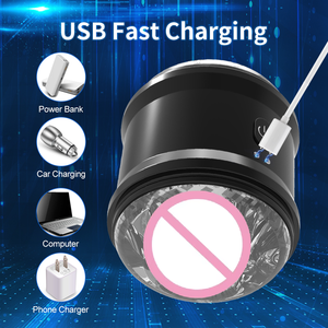 Godet Masturbateur TPE Vibrant Puissant pour Hommes avec Succion et Soufflage Automatiques, Conception à Extrémité Ouverte, Sac MY-0270 367g - Product Image 4