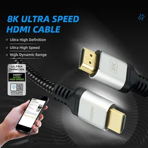 OEM & Stock HDMI 2,1 кабель 8k 144 Гц 48 Гбит/с премиум Hd TV HDMI видео кабель 1,5 3 м штекер-штекер HDMI кабель в оплетке