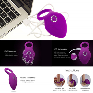 Hot Sale Silicone Purple Rubber Male Penis <strong>Ring</strong> Products for Men Sex Toy Strong <strong>Vibration</strong> Delay Ejaculation <strong>Cock</strong> <strong>Ring</strong> - Product Image 5