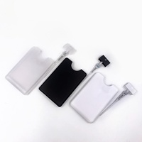 Vaporisateur de voyage portable rechargeable 20 ml en PET, format carré Macaron, avec pompe à pression, pour parfum et désinfectant à l'alcool, sérigraphie, en promotion