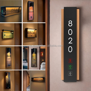 2025 New DSYMBOL Factory Modern Design Logo Door Panel Office Hotel Apartment <strong>Name</strong> and Number Plate Customization Smart Bell - Product Image 2