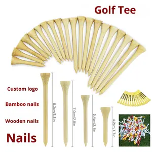 Juego de camisetas de golf profesionales de bambú natural 40/100/500 piezas sistema estable duradero para reducir la fricción accesorios giratorios a granel - Product Image 2