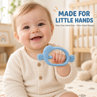 Anneau de dentition ovale en silicone pour bébé, motif baleine, avec barre centrale antidérapante, ailettes et queue côtelées, qualité alimentaire, sans couture, cadeau pour nouveau-né, vente en gros OEM