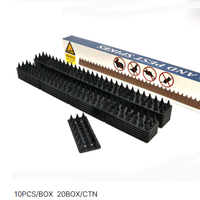 Lot de 10 griffes anti-oiseaux à profil bas 50 cm en plastique PP, anti-pigeons, faciles à découper sur mesure, pré-percées, étanches pour rebords de fenêtre, balcons et environnements urbains