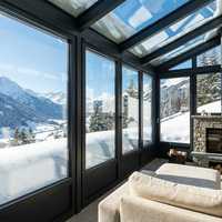 Solárium Moderno de Aluminio con Rotura de Puente Térmico, Doble Acristalamiento, Vidrio Low-E, Casa de Cristal Aislada para Patio, Terraza o Villa
