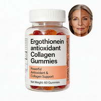 Bonbons gélifiés au collagène antioxydant ergothionéine sans sucre, faciles à prendre, avec extrait naturel en bouteille