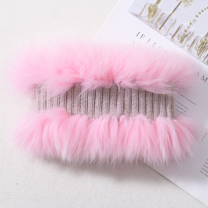 Faixa de Cabelo Quente e Elástica de Pelúcia para Atacado, Acessório de Cabelo Feminino de Inverno Feito à Mão com Pele Genuína de Raposa, Faixas de Cabelo de Pele Personalizadas Fofas e Macias - Product Image 4