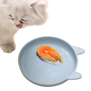 Assiette de repas en silicone pour chat, forme chat, peu profonde, anti-fatigue des moustaches, pour animaux domestiques - Product Image 2