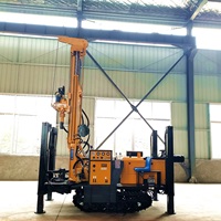 CNSW200Q Foreuse de puits d'eau DTH portable sur chenilles en caoutchouc de 200 m, alimentée au diesel, avec pompe et roulement