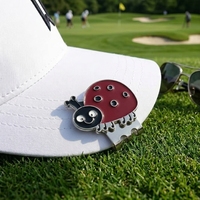 Marqueur de balle de golf léger en émail magnétique motif Tigre Amusant, Clip de chapeau rond, Logo personnalisé, Accessoires de golf en métal, Vente en gros