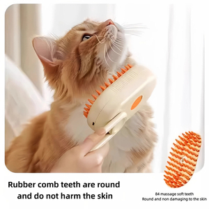USB Rechargeable Pet Brush Hand-held Pet <b>Cleaning</b> Shampoo Massage Bath Brush for Dogs Cats - Product Image 3