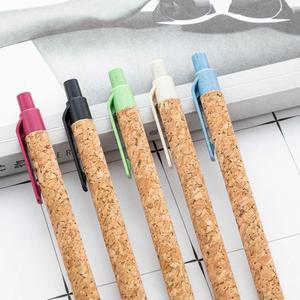 Eco-Friendly Wood Grain <b>Retractable</b> Ballpoint - Bulk Promotional Gift <b>Pens</b> With Wheat Straw & Cork Design - Product Image 3