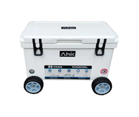 Glacière Moderne à Quatre Roues BH55 avec Matériau PE de 50L pour le Camping, la Pêche, les Pique-niques, le Stockage des Aliments