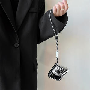 Роскошный Черный Белый флип-чехол для телефона Samsung Galaxy ZFlip5 ZFlip4 5G 5G ZFlip3 - Product Image 5