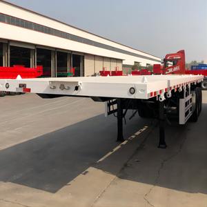 Remolque de Plataforma Plana de 2 Ejes/3 Ejes y 12.5 m, Semirremolque de Plataforma para Contenedores de 20 Pies/40 Pies - Product Image 4