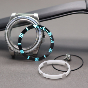 Boîtier de montre de plongée en acier inoxydable 316L de 40 mm avec lunette lumineuse pour mouvement <span class=keywords><strong>Seiko</strong></span> NH35/NH36 Miyota8215, pièces de modification de montre en saphir - Product Image 4