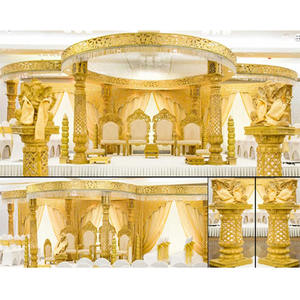 Panneau de mariage en Fiber dynamique, 10 pièces, Mandap, pour mariage, cristal doré, Miami, nouveau djwada - Product Image 1
