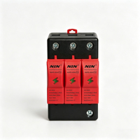 Parafoudre basse tension NIN SPD DC 1000V 500V 10kA~40kA 3P+N Type T1+T2 en plastique pour protection foudre PV OBO