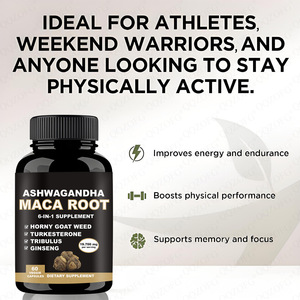 Capsule 6-in-1 di Ashwagandha e Radice di Maca, Stimolatore di Fertilità Maschile, Pillole per <span class=keywords><strong>il</strong></span> Vigore Maschile, Integratori di Maca per Uomini - Product Image 3