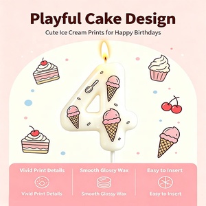 Candeline di <span class=keywords><strong>compleanno</strong></span> Merri Wish con motivo gelato, in cera di paraffina, senza fiamma, a lunga durata, per Halloween - Product Image 6