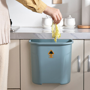 Yimei Kitchen Door Mounted Trash Can Rectangular Indoor Waste Bin Storage Container For Cabinet Use - Product Image 2